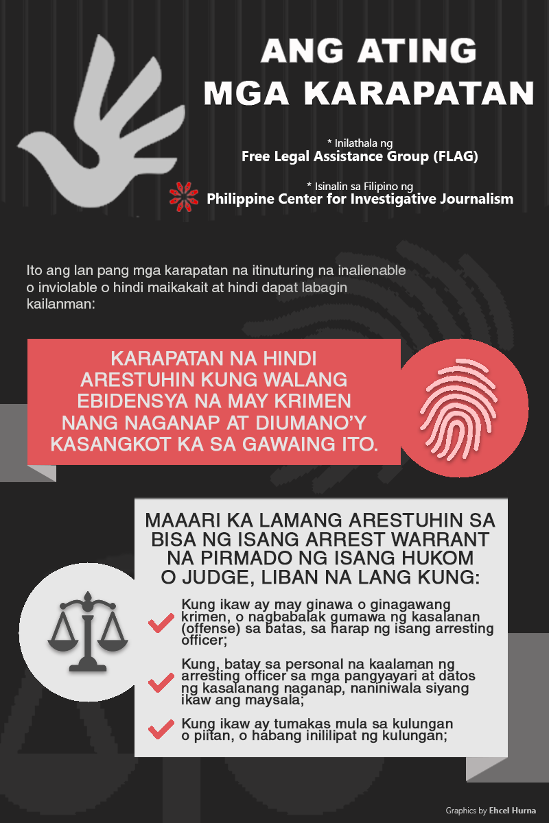 Karapatan Example Alamin ang ating mga karapatan!Know, defend, assert our rights! - PCIJ.org